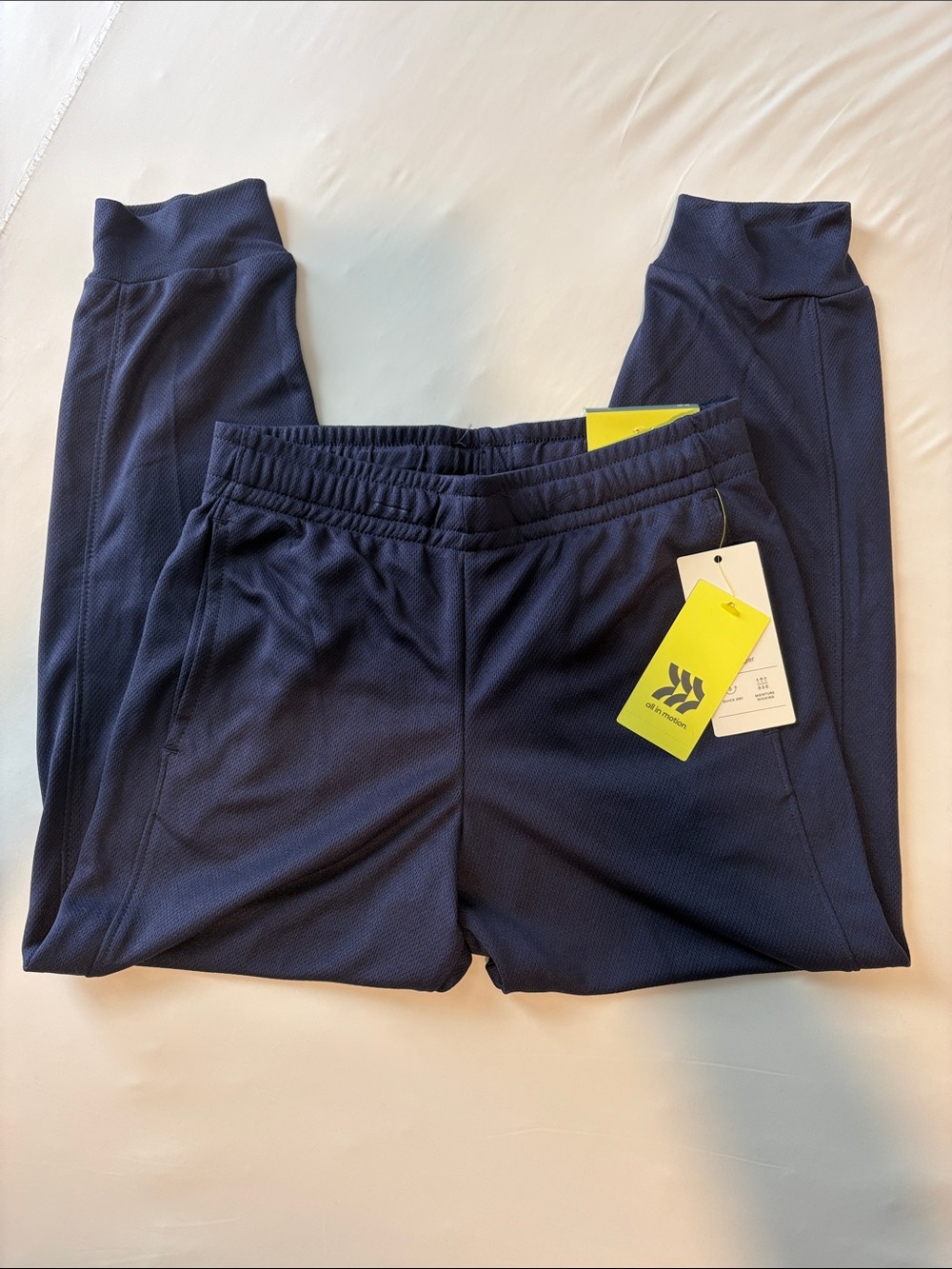 Kids Navy Blue Active Mesh Jogger Pants